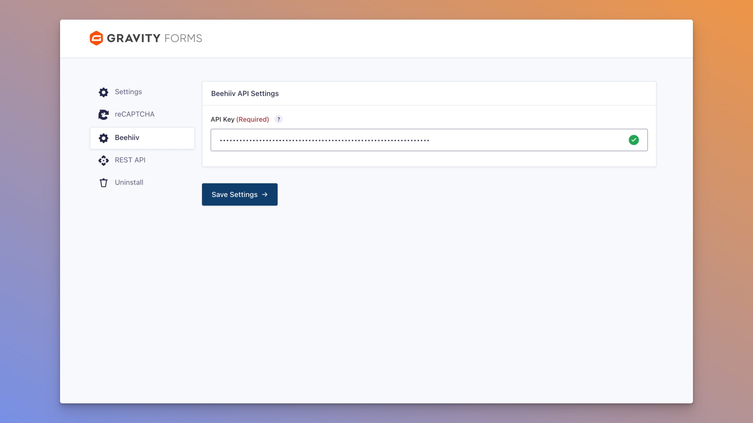 Xnapper 2026 01 29 20.09.29 scaled — Beehiiv for Gravity Forms screenshot